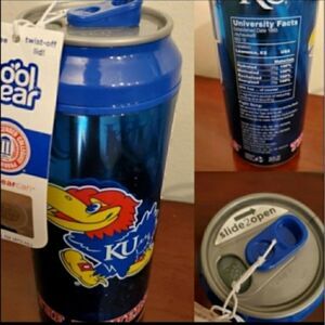 NEW KU KANSAS JAYHAWKS REUSABLE JAYHAWK ALUMNI CUP BOTTLE CAN NCAA NWT